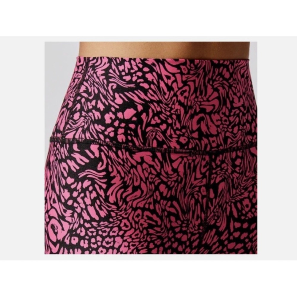CARBON 38 Hot Pink Leopard Leggings XXL Pants Gym Yoga Running